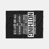 Today I'm Doing Nothing - Funny Lazy People Christ フリースブランケット (正面(横))