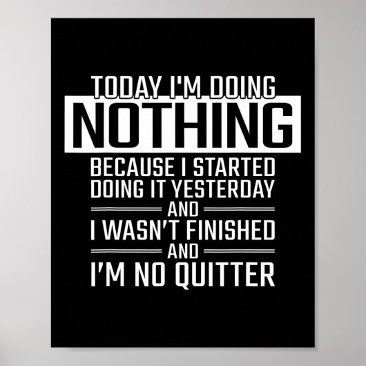 Today I'm Doing Nothing - Funny Lazy People Christ ポスター (正面)