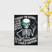 Today I'm Going To Be Sensible And Behave Myself S カード (黄色い花)