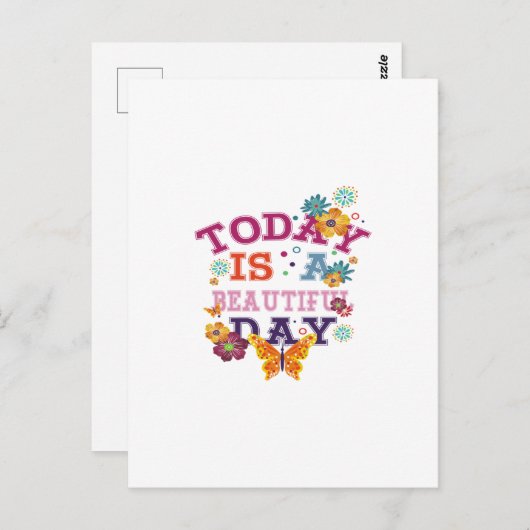 today is a beautiful day ポストカード (正面/裏面)