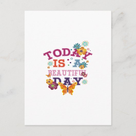 today is a beautiful day ポストカード (正面)