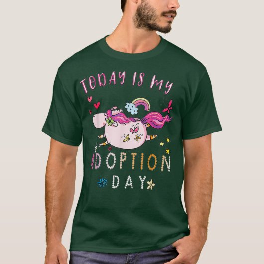 Today Is My Adoption Day Adoption Gift for Kids Tシャツ (正面)