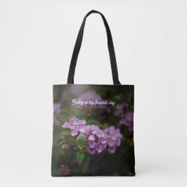 Today Is My Favorite Day - 憂鬱な紫の花 トートバッグ