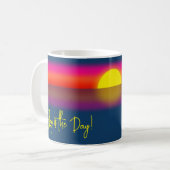 Today is the Day Sunrise Affirmation コーヒーマグカップ (正面左)