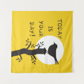 Today is your day - inspirational hand drawn quote タペストリー (正面(横))