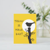 Today is your day - inspirational hand drawn quote ポストカード (スタンド正面)