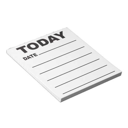 TODAY list large print bold lines for low vision ノートパッド (アングル)