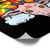 Today Not Jesus Satan Goat Satanic Rainbow Satanis ポスター (角)