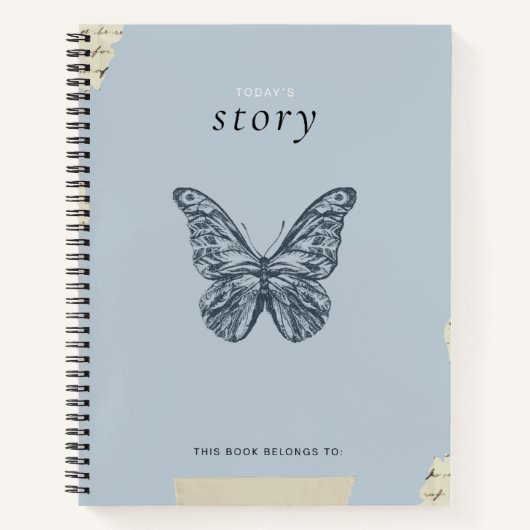 Today’s Story Journal – Vintage Butterfly ノートブック (正面)