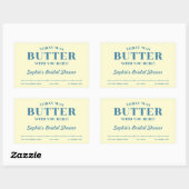 Today Was Butter With You Yellow & Blue Favor 長方形シール (シート)