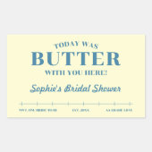 Today Was Butter With You Yellow & Blue Favor 長方形シール (正面)