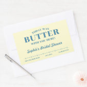 Today Was Butter With You Yellow & Blue Favor 長方形シール (封筒)