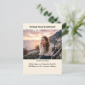 Today was Worth it Custom Photo Postcard ポストカード (スタンド正面)