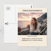 Today was Worth it Custom Photo Postcard ポストカード (正面/裏面)