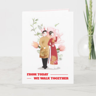 Today We Are Together folded invitation card カード