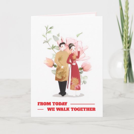 Today We Are Together folded invitation card カード (正面)