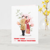 Today We Are Together folded invitation card カード (黄色い花)