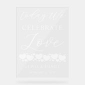 Today We Celebrate Love Custom Wedding Welcome アクリルサイン (正面)