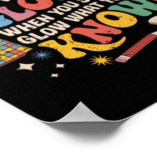 Today You Will Glow When You Show What You Know Te ポスター (角)