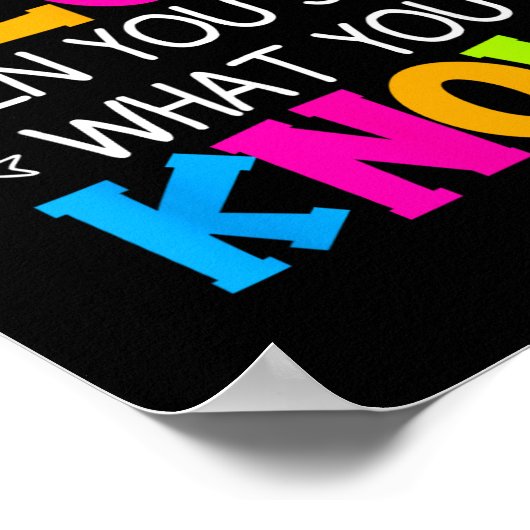 Today You Will Glow When You Show What You Know Te ポスター (角)