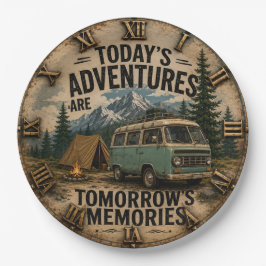 Today's Adventures Are Tomorrow's Memories Camper ペーパープレート