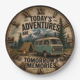 Today's Adventures Are Tomorrow's Memories Camper ペーパープレート