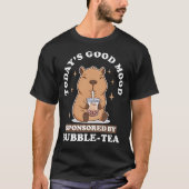 Today's Good Mood Bubble Tea Kawaii Capybara Tシャツ (正面)