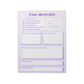 Today's Mental Notes Notepad  ノートパッド