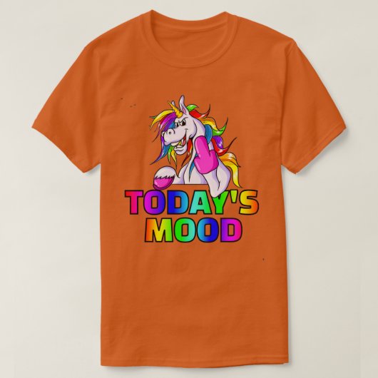 Todays MoodCranky Unicornプレゼントアイディア Tシャツ (デザイン正面)