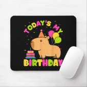 Todays My Birthday Girls Capybara Lovers Birthday  マウスパッド (マウス)