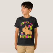 Todays My Birthday Girls Capybara Lovers Birthday  Tシャツ (正面フル)