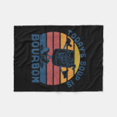 Today's Soup Is Bourbon - Funny Lover Bourbon Gl V フリースブランケット (正面(横))