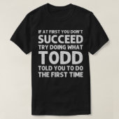 TODDギフト名パーソナライズされた誕生日おもしろいChristm Tシャツ (デザイン正面)