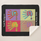 Todd Rundgren明らかに人間50"x60"フリース シェルパブランケット (正面(横))