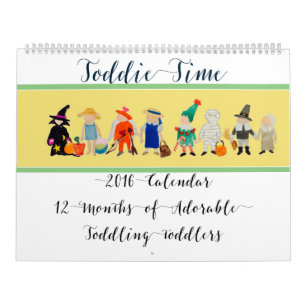 Toddieの時間幼児の水色の2016カレンダー カレンダー