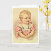 Toddlerあいさつビクトリアン文またはノートカード カード (黄色い花)