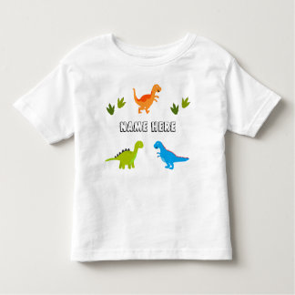 Toddlerフリースワイシャツと恐竜をカスタマイズ トドラーTシャツ