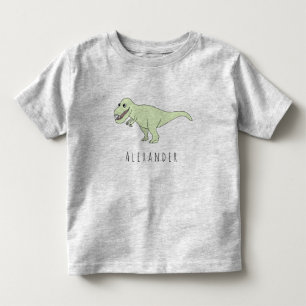 Toddler Boy Doodle T-レックス恐竜の名前 トドラーTシャツ
