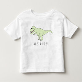 Toddler Boy Doodle T-レックス恐竜の名前 トドラーTシャツ