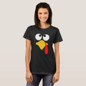 Toddler Boy Girl Turkey Face Costume Happy Thanksg Tシャツ (正面フル)