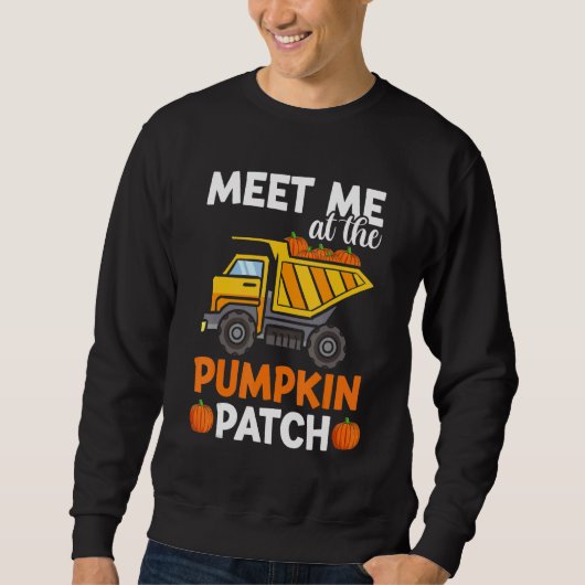Toddler Boys Thanksgiving  Pumpkin Patch Truck Kid スウェットシャツ (正面)