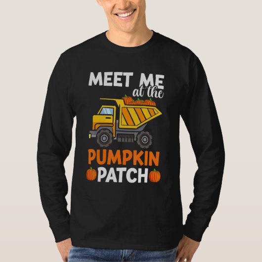 Toddler Boys Thanksgiving  Pumpkin Patch Truck Kid Tシャツ (正面)