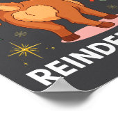 Toddler Christmas Ugly Sweater Guess What Reindeer ポスター (角)