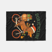 Toddler Doxycycline Long Hair Dachshund Christmas  フリースブランケット (正面(横))