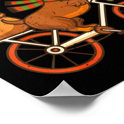 Toddler Doxycycline Long Hair Dachshund Christmas  ポスター (角)