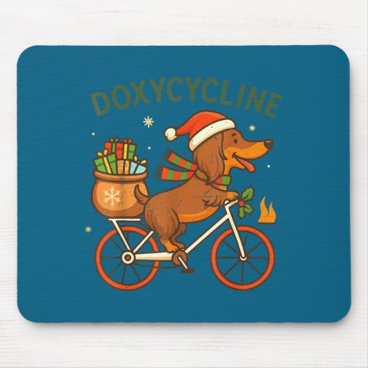 Toddler Doxycycline Long Hair Dachshund Christmas マウスパッド (正面)