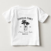 Toddler Family Vacation  Palm Tree Beach Trip Tee ベビーTシャツ (裏面)
