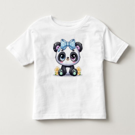 👕🧒Toddler Fine Jersey panda baby T-Shirt トドラーTシャツ (正面)