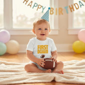 Toddler Football First Birthday 'First Down' Tee ベビーTシャツ