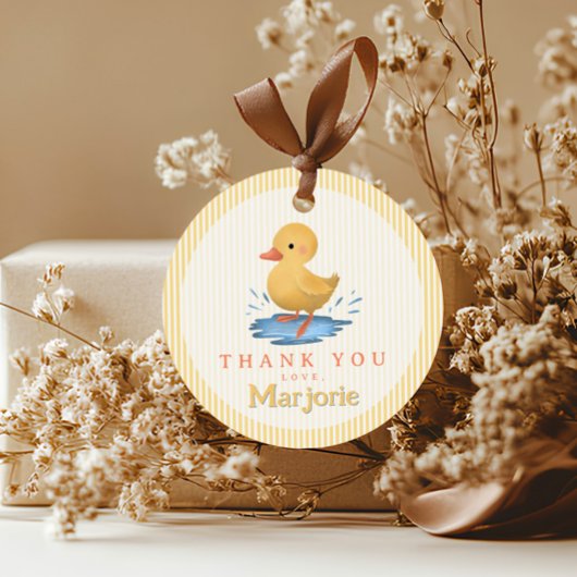Toddler Girls Cute Pastel Duckling Birthday フェイバータグ